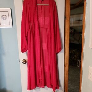 torrid Hot Pink Sheer Duster Robe